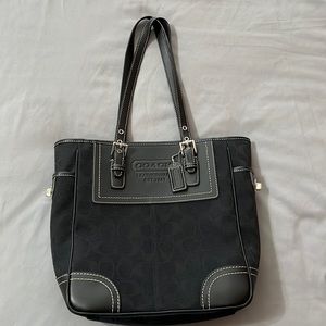 Coach canvas and leather handbag
